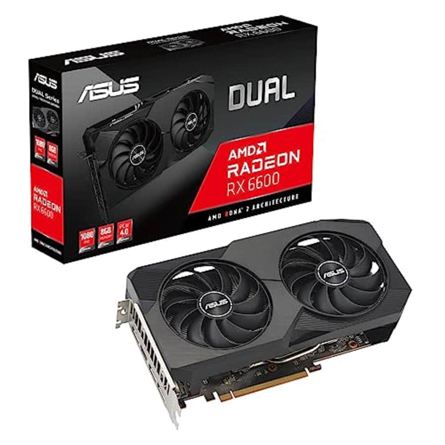 ASUS Dual AMD Radeon RX 6600 8GB GDDR6 Gaming Graphics Card (AMD RDNA 2, PCIe 4.0, 8GB GDDR6 for $270 ASUS Dual AMD Radeon RX 6600 8GB GDDR6 Gaming Graphics Card (AMD RDNA 2, PCIe 4.0, 8GB GDDR6 for $270