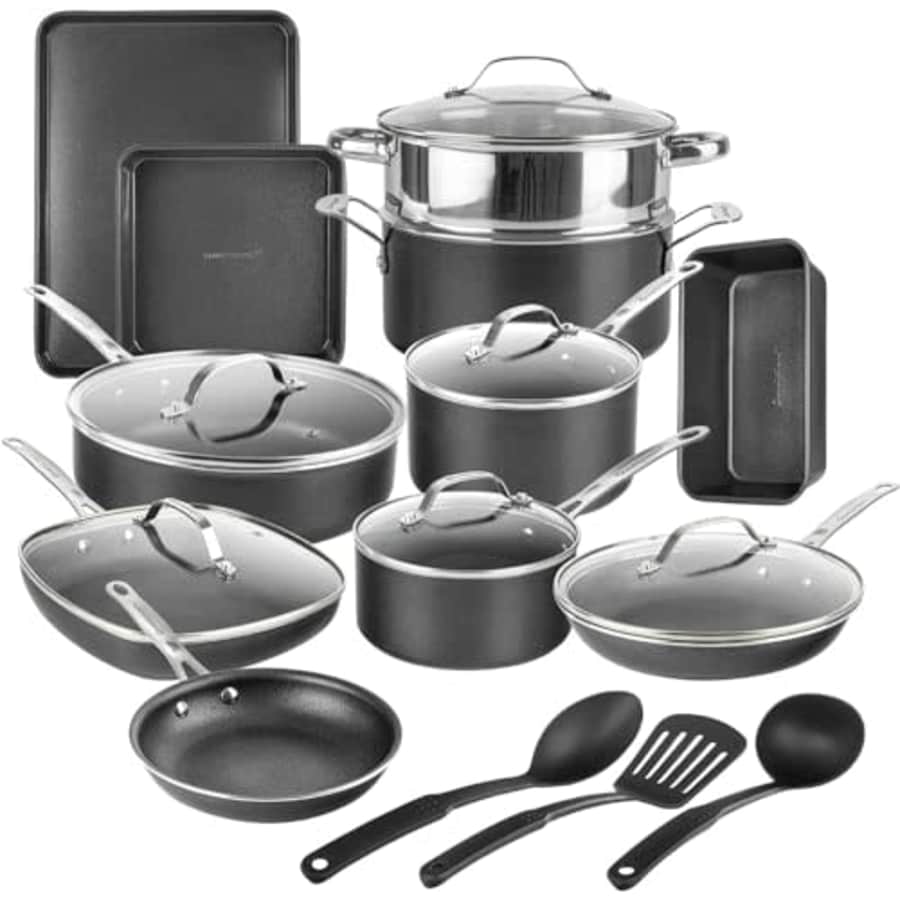 Granitestone 20 Pc Pots and Pans Set Non Stick Cookware Set, Kitchen Cookware Sets, Pot and Pan for $120 Granitestone 20 Pc Pots and Pans Set Non Stick Cookware Set, Kitchen Cookware Sets, Pot and Pan for $120