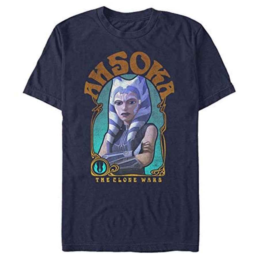 STAR WARS Men's T-Shirt, Navy, Medium for $16