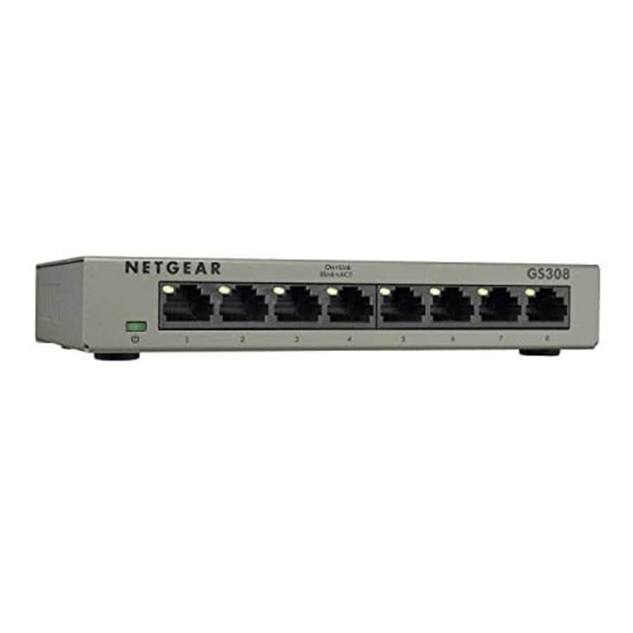 NETGEAR 8-Port Gigabit Ethernet Unmanaged Switch (GS308) - Desktop, Sturdy Metal Fanless Housing for $39