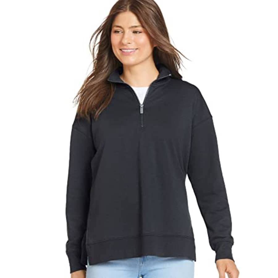 Jockey Women's Activewear French Terry 1/2 Zip Sweatshirt, Galaxy Grey, s for $14 Jockey Women's Activewear French Terry 1/2 Zip Sweatshirt, Galaxy Grey, s for $14