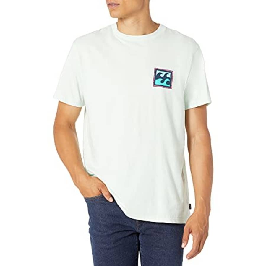 Billabong Men's Short Sleeve Premium Logo Graphic T-Shirt, Crayon Wave Seaglass, XX-Large for $27