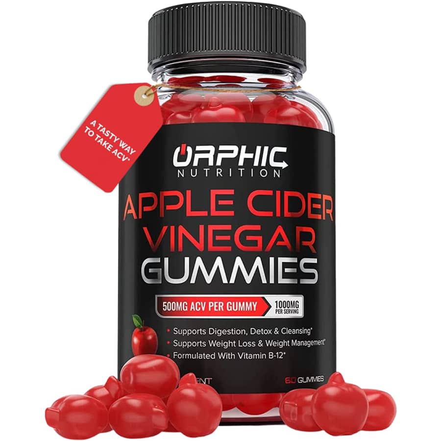 Orphic Nutrition 60-Count 1,000mg Apple Cider Vinegar Gummies for $10