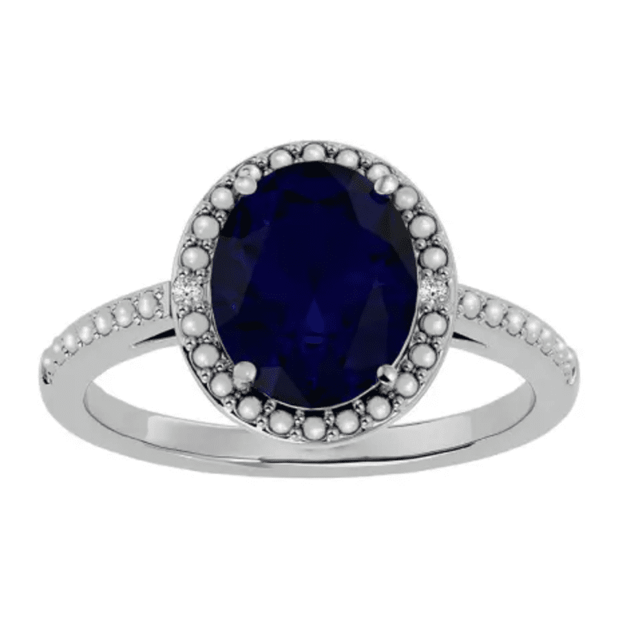 SuperJeweler 3.5-TCW Sapphire and Diamond Halo Ring In Platinum Overlay for $78 SuperJeweler 3.5-TCW Sapphire and Diamond Halo Ring In Platinum Overlay for $78