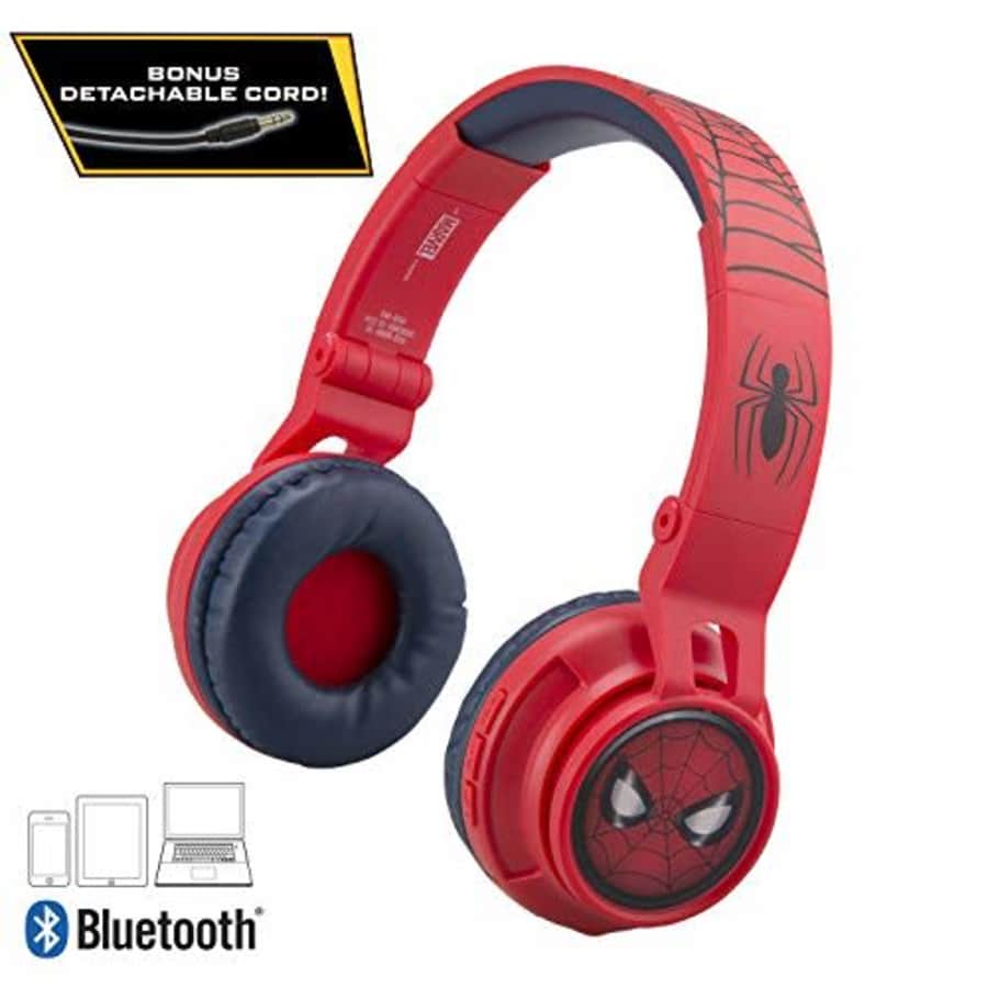 eKids Kids Bluetooth Headphones for Kids Spiderman Far from Home Wireless Rechargeable Foldable Bluetooth for $30 eKids Kids Bluetooth Headphones for Kids Spiderman Far from Home Wireless Rechargeable Foldable Bluetooth for $30