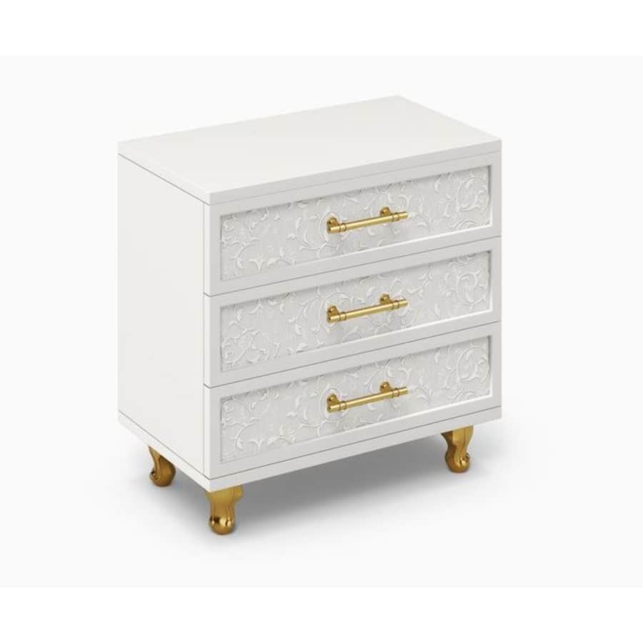 Helios Sunlit 28" French Court Style White Nightstand for $200 Helios Sunlit 28" French Court Style White Nightstand for $200