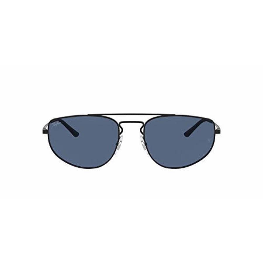 Ray-Ban RB3668 Rectangular Sunglasses, Black/Dark Blue, 55 mm for $132