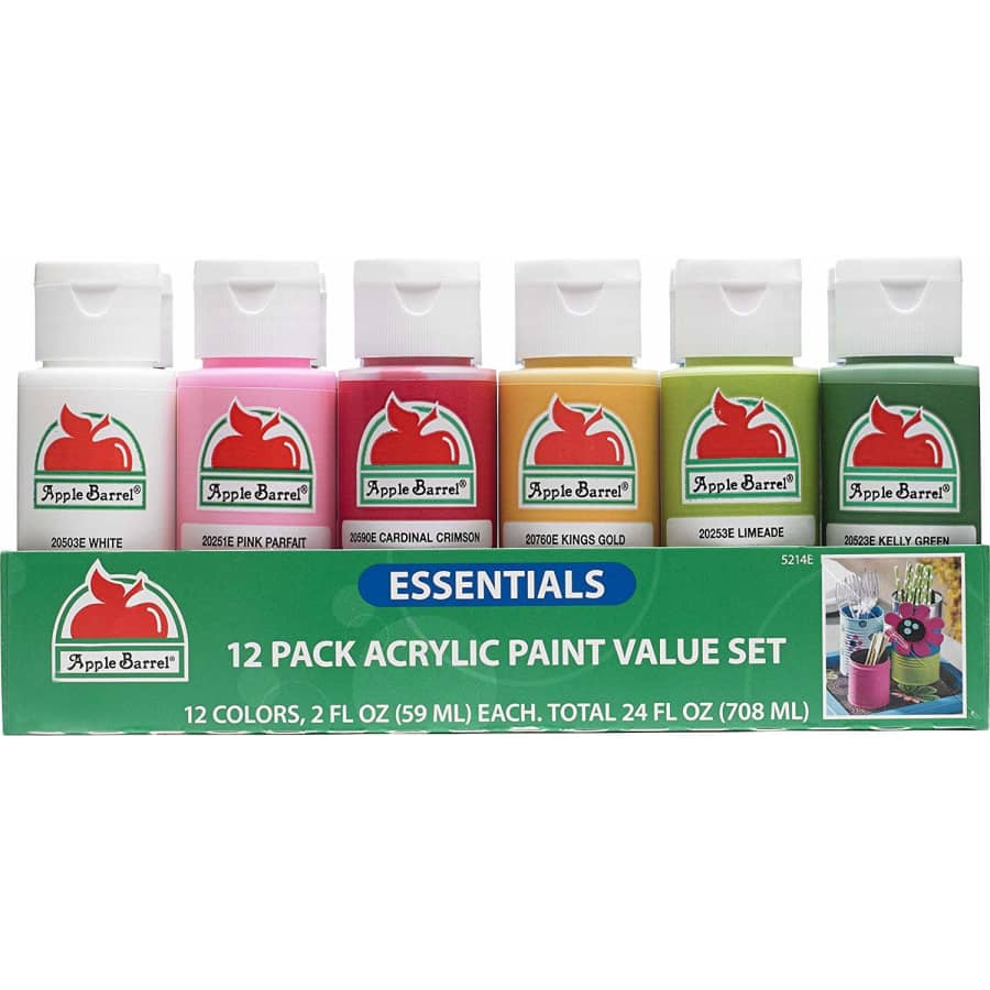 Apple Barrel Essentials 12-Pack Acrylic Paint Value Set for $5 Apple Barrel Essentials 12-Pack Acrylic Paint Value Set for $5