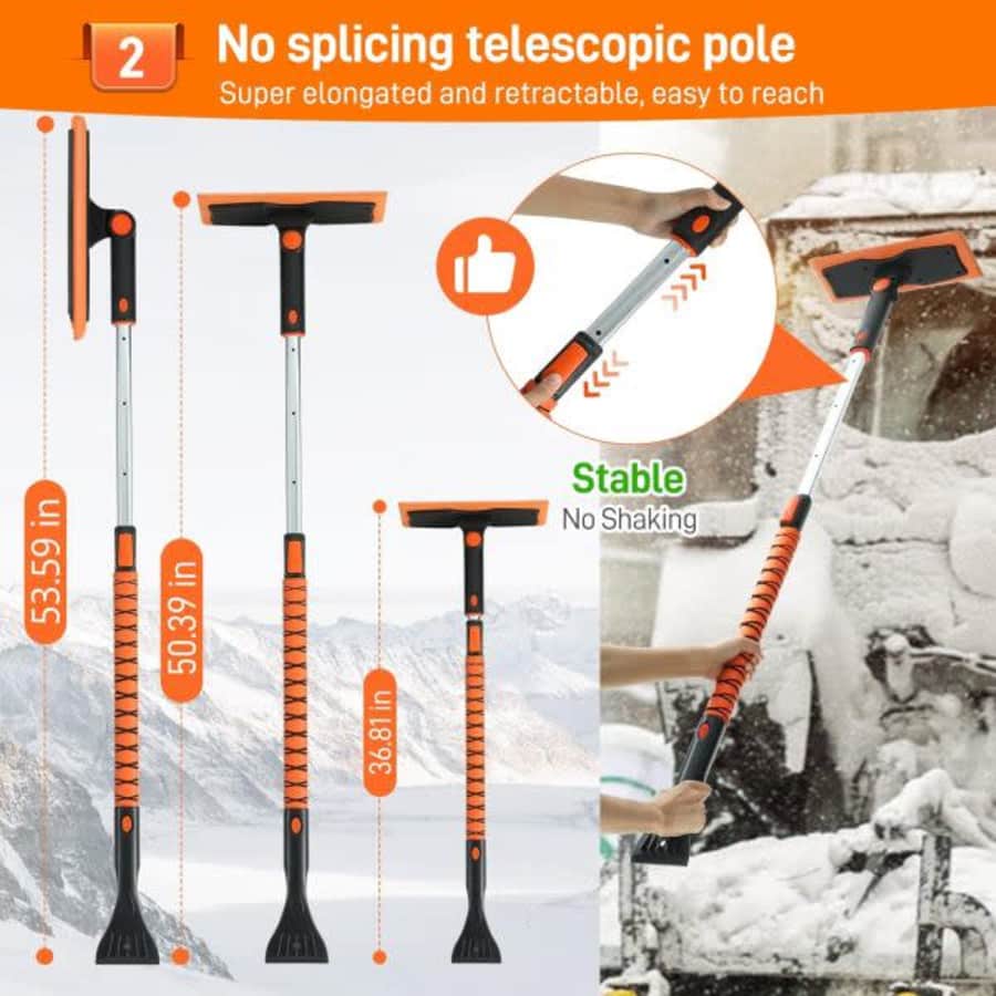 Telescoping Adjustable Angle Snow Brush / Scraper for $20