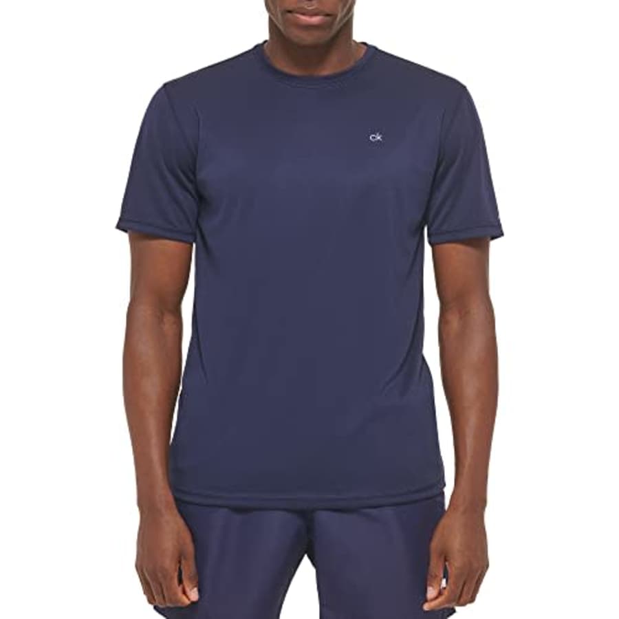 Calvin Klein Men's Standard Light Weight Quick Dry Short Sleeve 40+ UPF Protection, Navy, XX-Large for $17 Calvin Klein Men's Standard Light Weight Quick Dry Short Sleeve 40+ UPF Protection, Navy, XX-Large for $17
