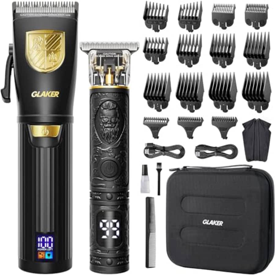Glaker Professional Cordless Hair Clippers and Trimmer Kit: $35.99 Glaker Professional Cordless Hair Clippers and Trimmer Kit: $35.99