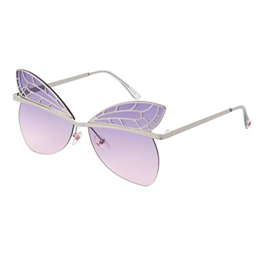 Betsey Johnson Womens Butterfly Babe Sunglasses Sunglasses, Silver, 61mm US for $54