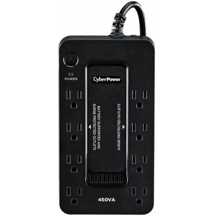CyberPower 8-Outlet 450VA Battery Back-Up and Surge Protector for $37 CyberPower 8-Outlet 450VA Battery Back-Up and Surge Protector for $37