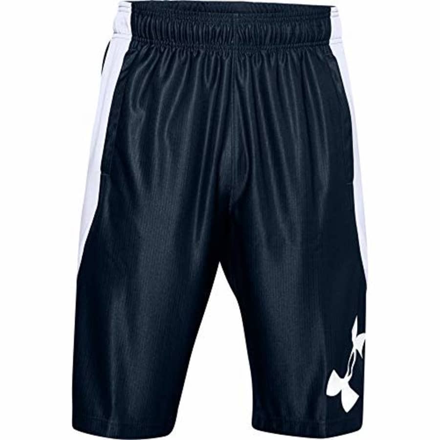 Under Armour Men's Perimeter Basketball Shorts, Academy Blue (408)/White, Large for $26