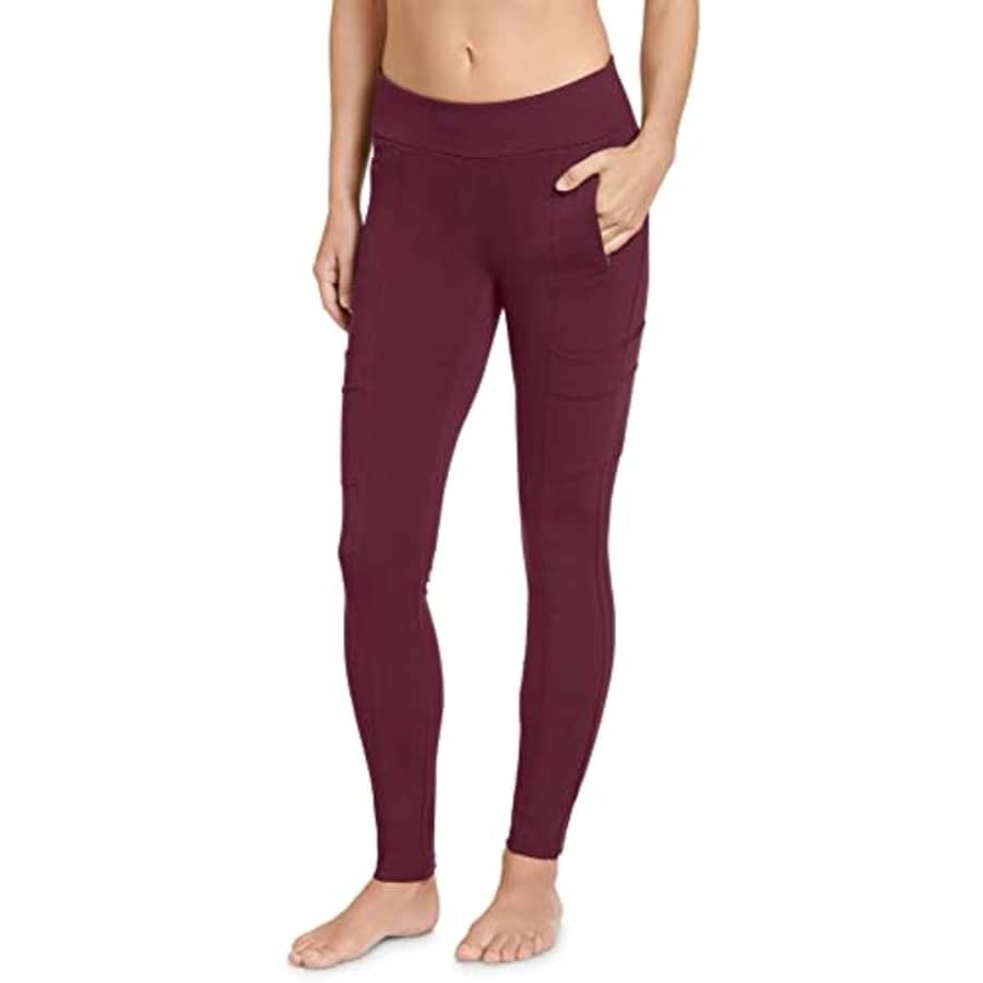 Jockey Women's Activewear Ponte Pant, Black Currant, 1X for $20