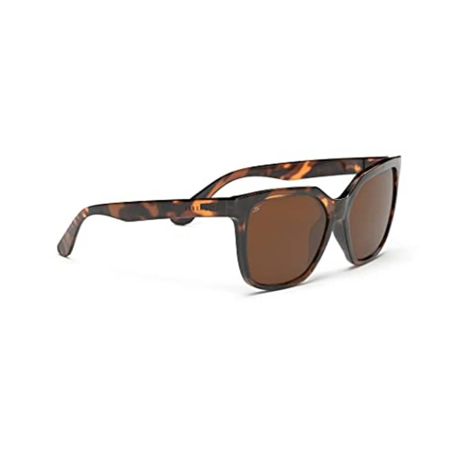 Serengeti Women's Wakota Polarized Square Sunglasses, Shiny Classic Tortoise, Medium for $85