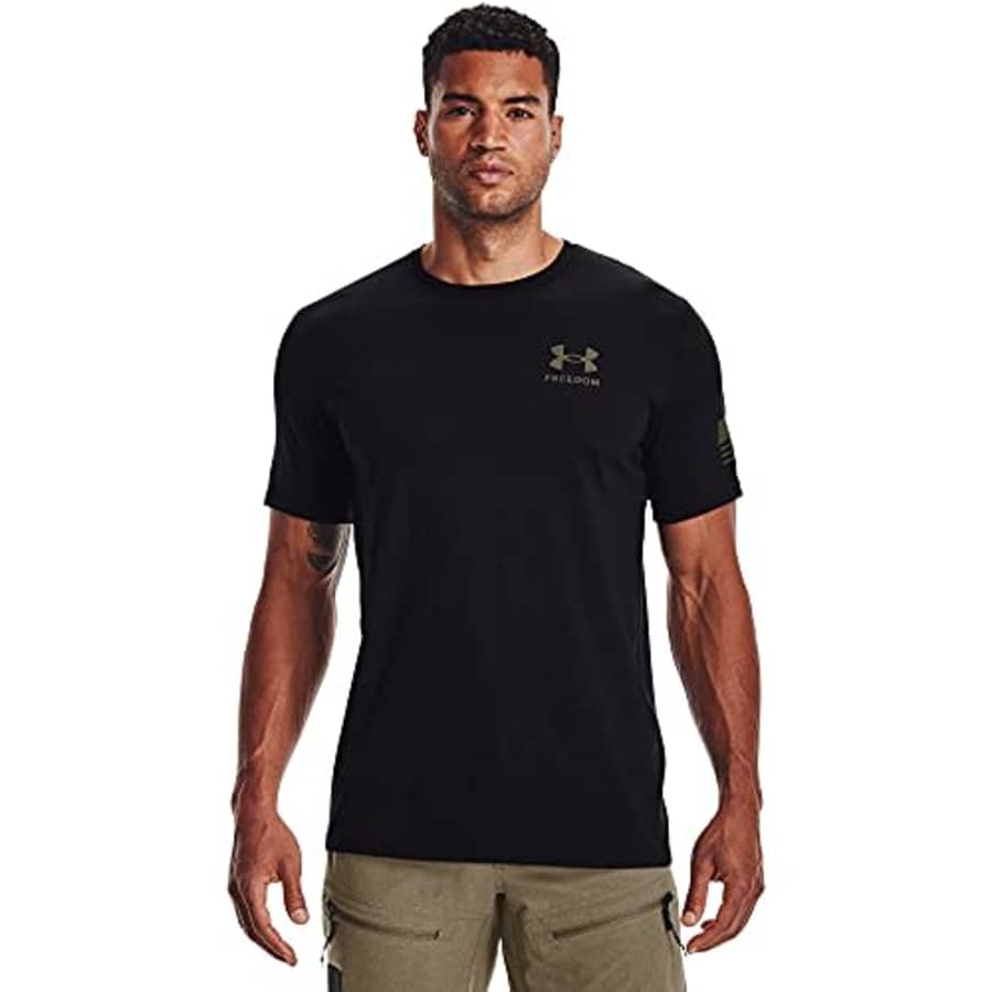 Under Armour Men's Standard New Freedom Flag T-Shirt, Black (004)/Marine Od Green, 4X-Large for $26 Under Armour Men's Standard New Freedom Flag T-Shirt, Black (004)/Marine Od Green, 4X-Large for $26