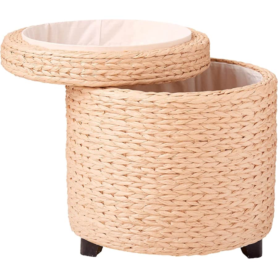 Oriental Furniture Rush Grass Storage Footstool for $96 Oriental Furniture Rush Grass Storage Footstool for $96