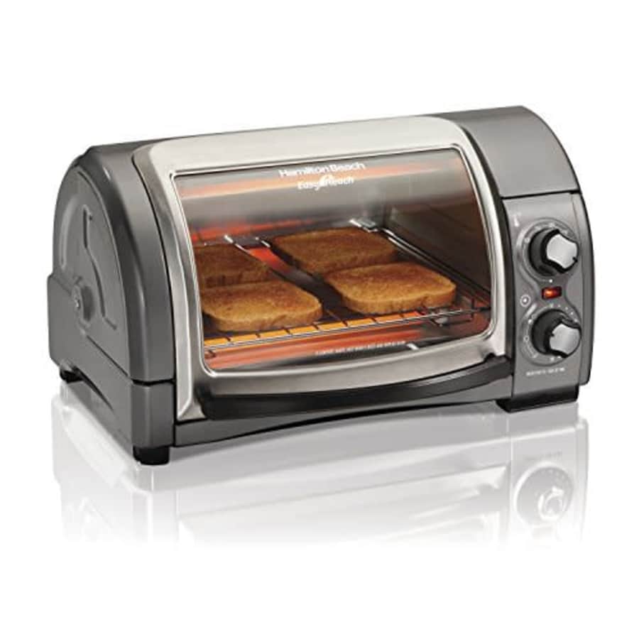 Hamilton Beach 31344D Easy Reach With Roll-Top Door Toaster Oven 4-Slice Silver for $60 Hamilton Beach 31344D Easy Reach With Roll-Top Door Toaster Oven 4-Slice Silver for $60