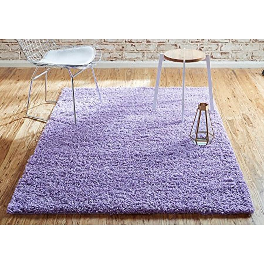Unique Loom Solo Solid Shag Collection Modern Plush Lilac Area Rug (4' 0 x 6' 0) for $62 Unique Loom Solo Solid Shag Collection Modern Plush Lilac Area Rug (4' 0 x 6' 0) for $62