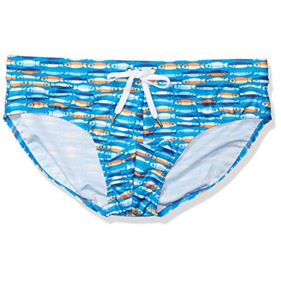 2(X)IST mens Rio Swim Briefs, Fish Stripe-imperial Blue, Large US for $22
