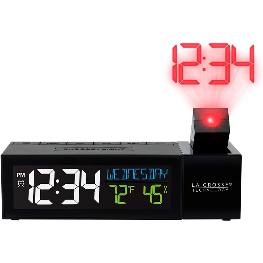 La Crosse Technology Pop-Up Bar Projection Alarm Clock with USB for $24 La Crosse Technology Pop-Up Bar Projection Alarm Clock with USB for $24