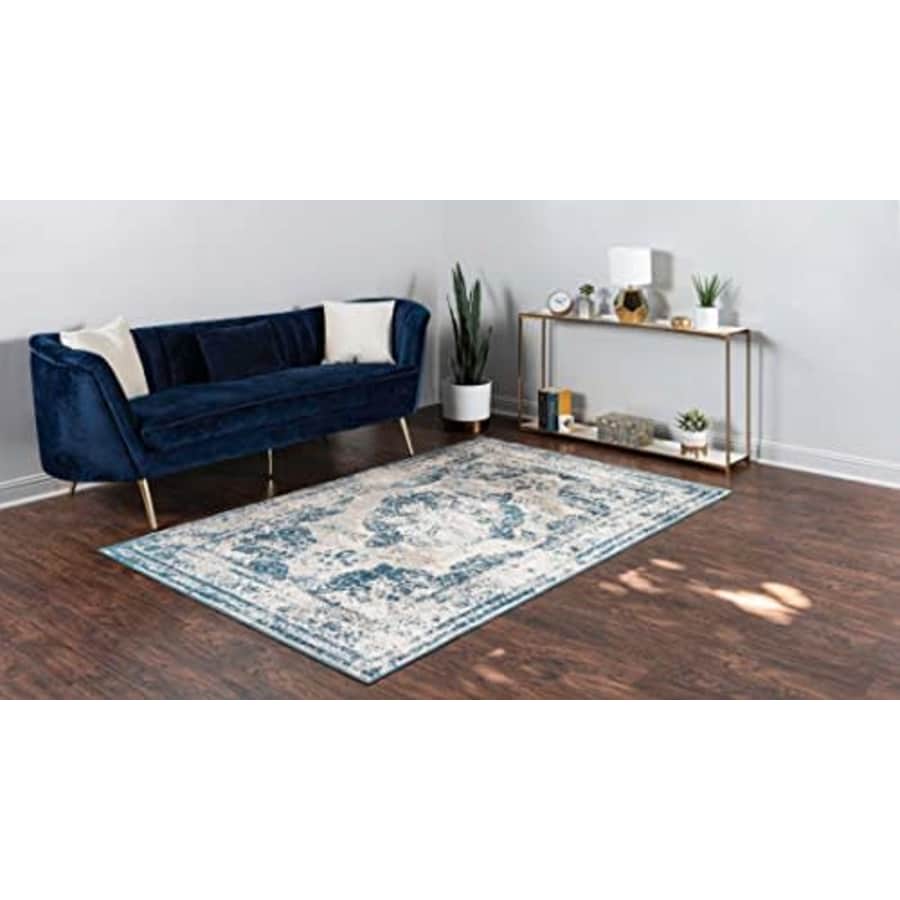 Unique Loom Sofia Collection Area Rug - Salle Garnier (8' x 10', Blue/ Ivory) for $131