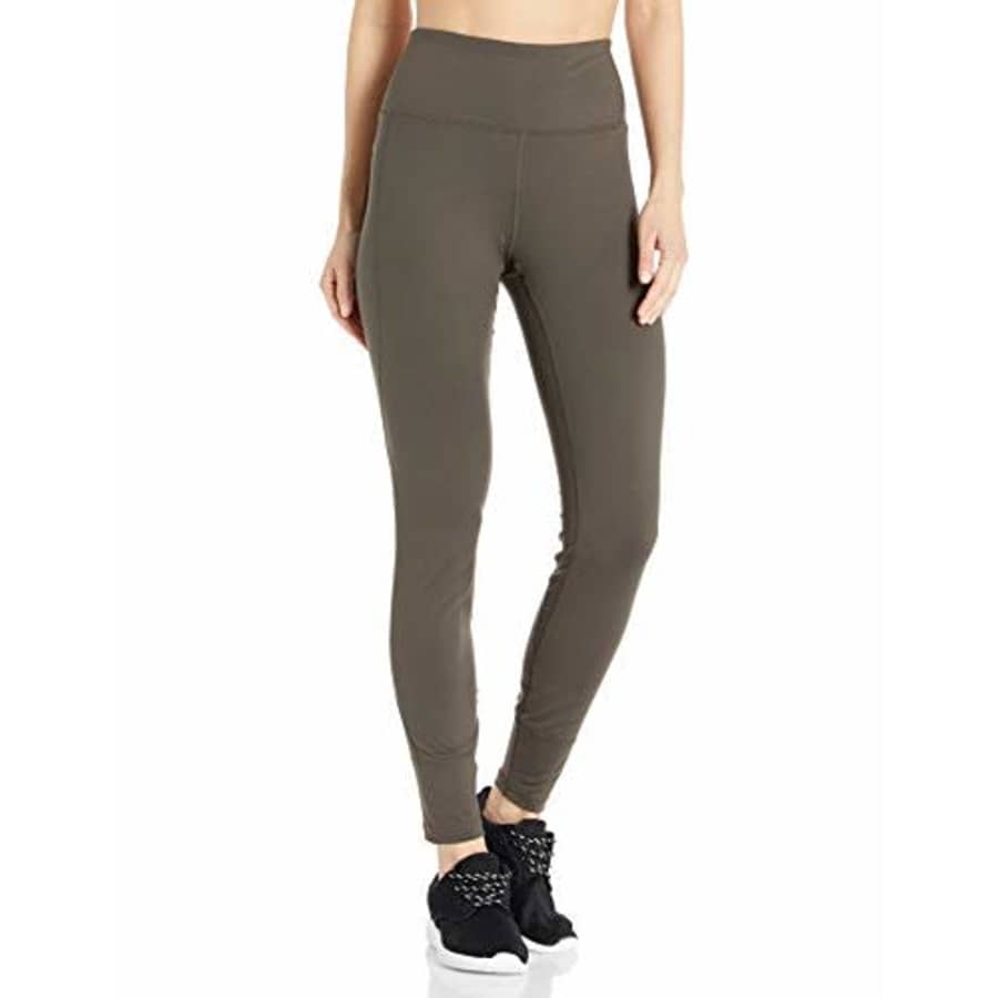 SHAPE activewear Women's Hi Rise ss Legging, Black Olive, X-Large for $11