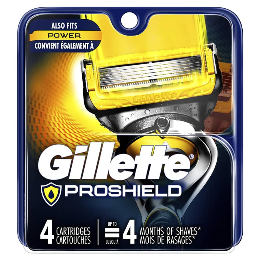 Gillette Fusion5 ProShield Men's Razor Blade 4-Pack for $13 for Prime members