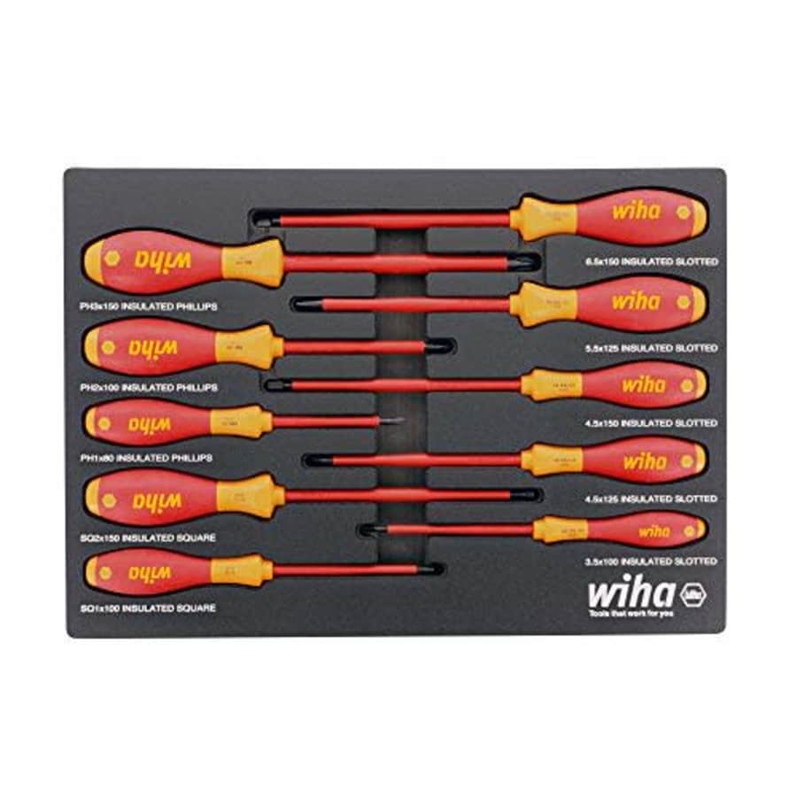Wiha Tools Wiha 32080 | 10 Piece Insulated SoftFinish Cushion Grip Screwdriver Tray Set for $93 Wiha Tools Wiha 32080 | 10 Piece Insulated SoftFinish Cushion Grip Screwdriver Tray Set for $93