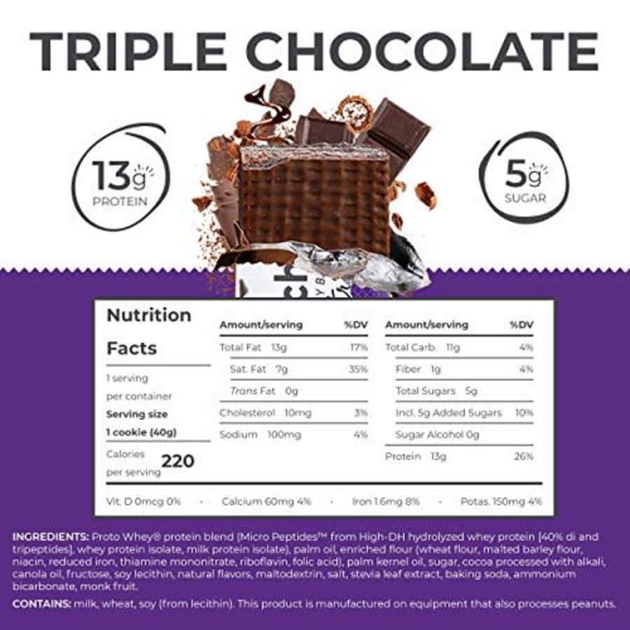 Power Crunch Whey Protein Bars, High Protein Snacks with Delicious Taste, Triple Chocolate, 1.4 for $26