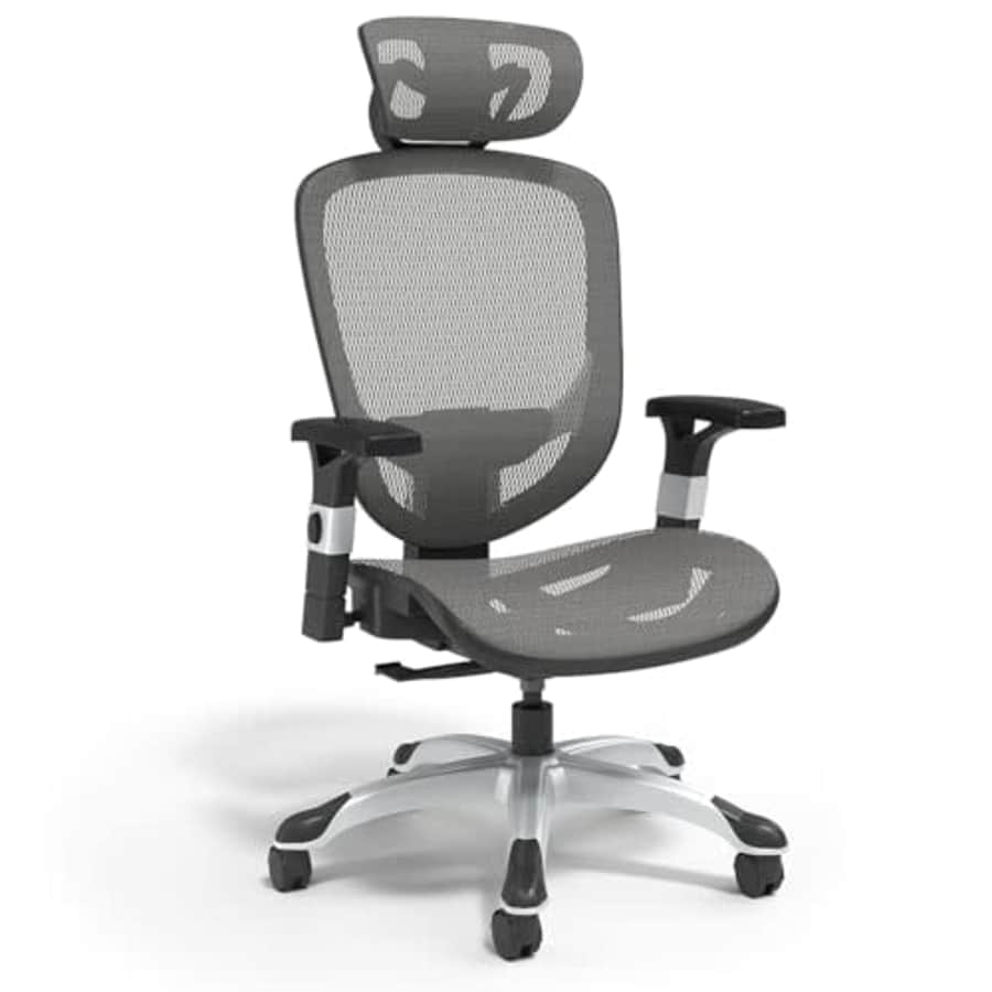 STAPLES FlexFit Hyken Mesh Task Chair - Adjustable with Lumbar, Arm and Head Support, Charcoal Gray for $137 STAPLES FlexFit Hyken Mesh Task Chair - Adjustable with Lumbar, Arm and Head Support, Charcoal Gray for $137
