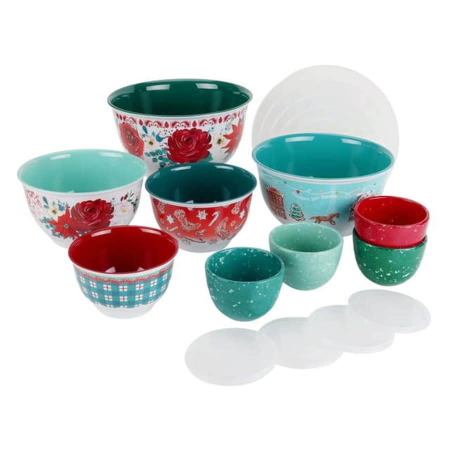 The Pioneer Woman 18-Piece Melamine Mixing Bowl Set for $13 The Pioneer Woman 18-Piece Melamine Mixing Bowl Set for $13