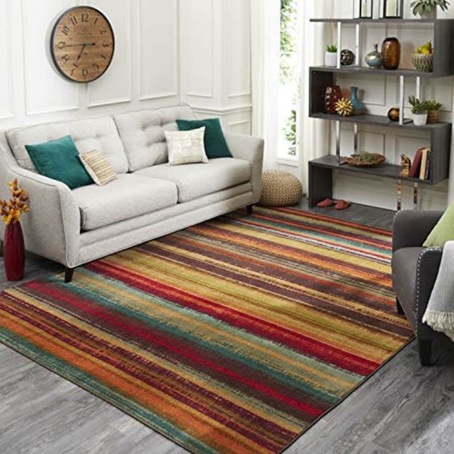 Mohawk Home Multicolor New Wave Boho Stripe Area Rug (6'x9') for $110