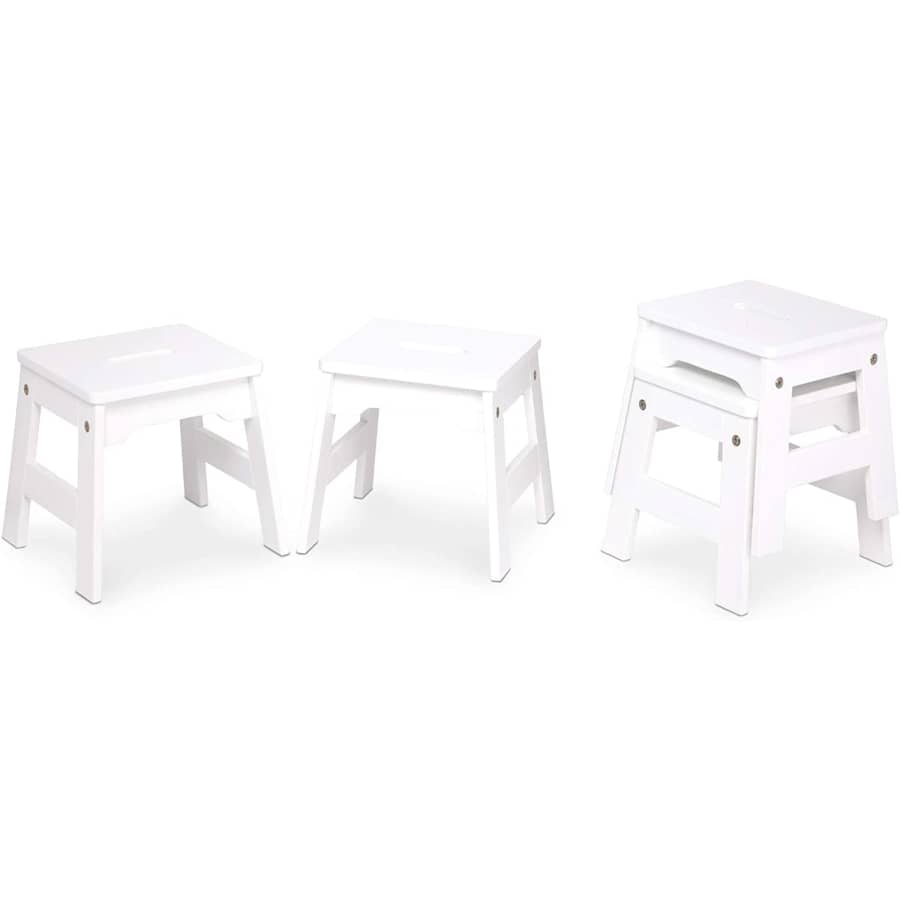 Melissa & Doug Wooden Stools 4-Pack for $72 Melissa & Doug Wooden Stools 4-Pack for $72