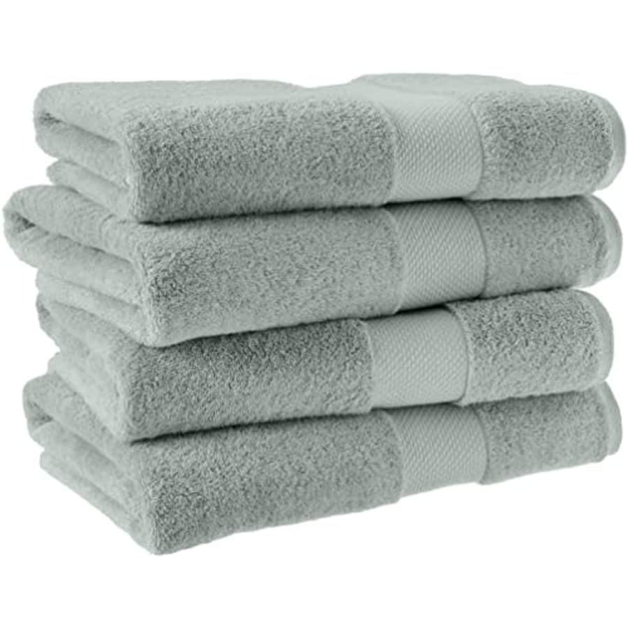 Amazon Aware 100% Organic Cotton Plush Bath Towels - Bath Towels, 4-Pack, Sage Green for $52 Amazon Aware 100% Organic Cotton Plush Bath Towels - Bath Towels, 4-Pack, Sage Green for $52