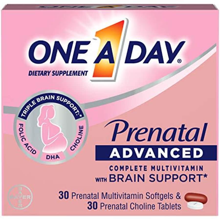 One A Day Womens Prenatal Advanced Complete Multivitamin with Brain Support* with Choline, Folic for $17
