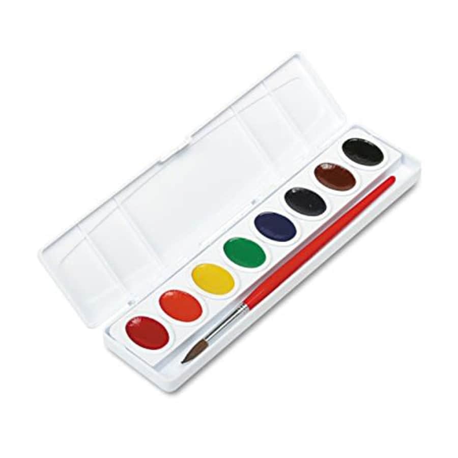 Prang Oval Pan Watercolor Paint Set, 8 Assorted Colors, 1 Count for $11
