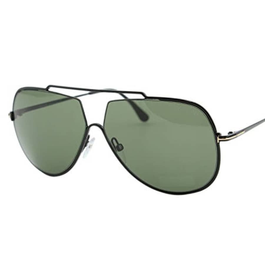 Tom Ford Mens Chase Non-Polarized Signature Aviator Sunglasses Black O/S for $350