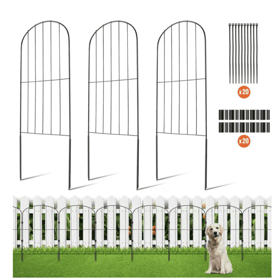 Vevor 24" x 13" No Dig Fence Garden Fence 10-Pack for $28 Vevor 24" x 13" No Dig Fence Garden Fence 10-Pack for $28