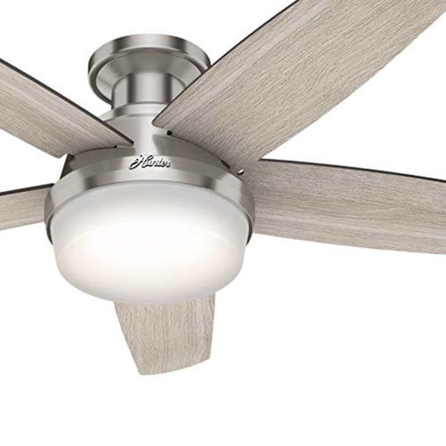 Hunter Fan 48 inch Low Profile Brushed Nickel Ceiling Fan with LED Light Kit and Remote Control for $123 Hunter Fan 48 inch Low Profile Brushed Nickel Ceiling Fan with LED Light Kit and Remote Control for $123