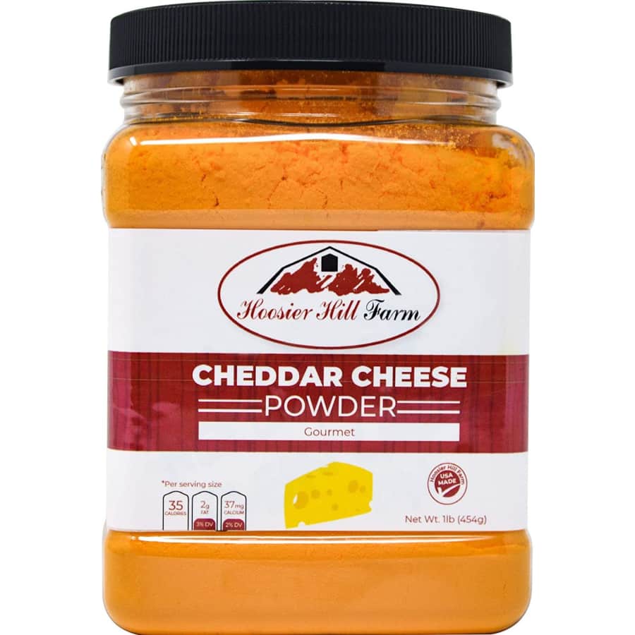 Hoosier Hill Farm Cheddar Cheese Powder 1-Lb. Jar for $15