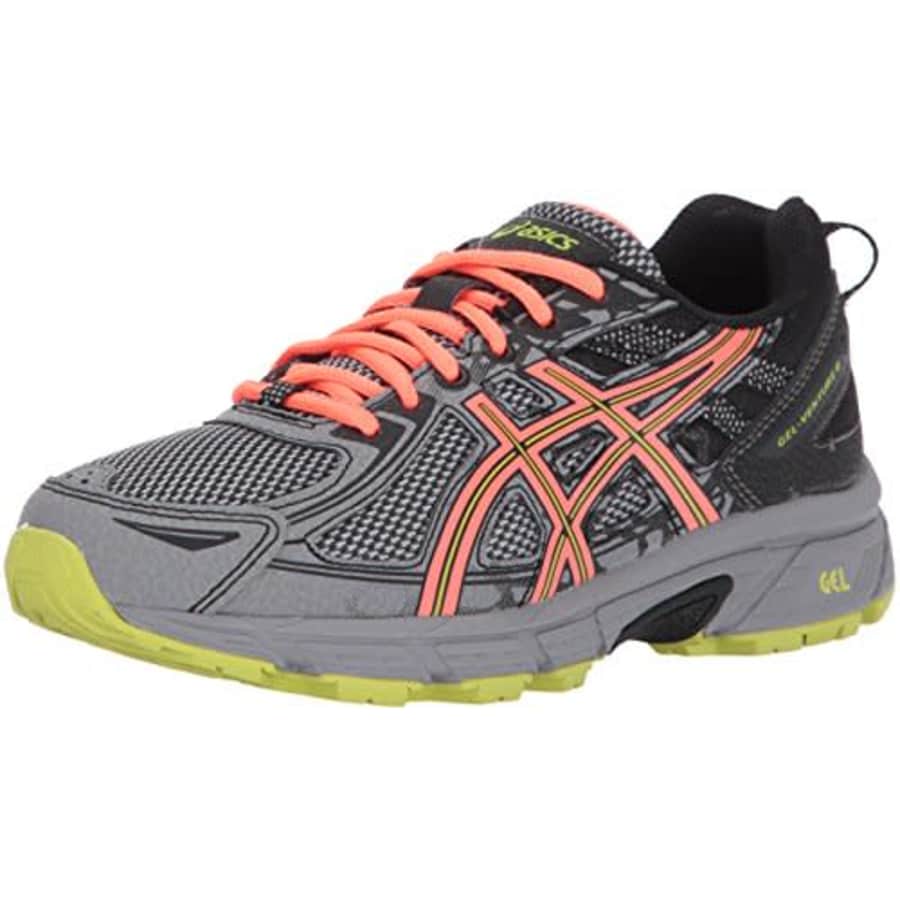 ASICS Women's Gel-Venture 6 Running-Shoes,Phantom/Coral/Lime,7 D US for $45