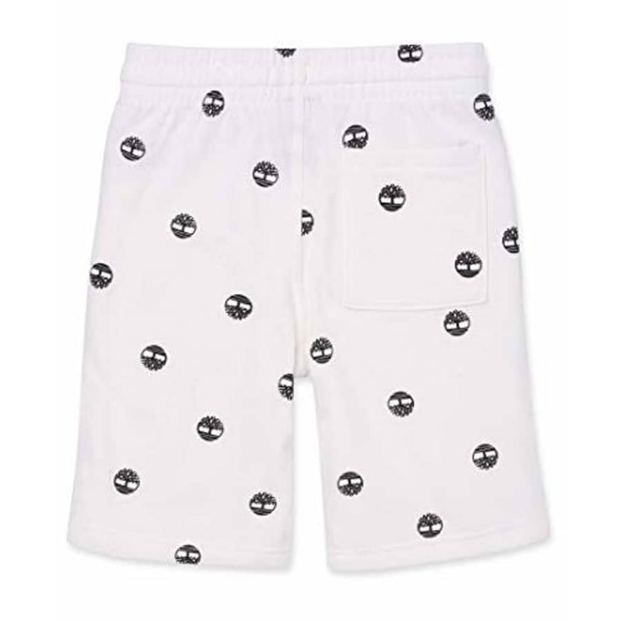 Timberland Boys' Drawstring Logo Knit Shorts, White, Large (14/16) for $16 Timberland Boys' Drawstring Logo Knit Shorts, White, Large (14/16) for $16