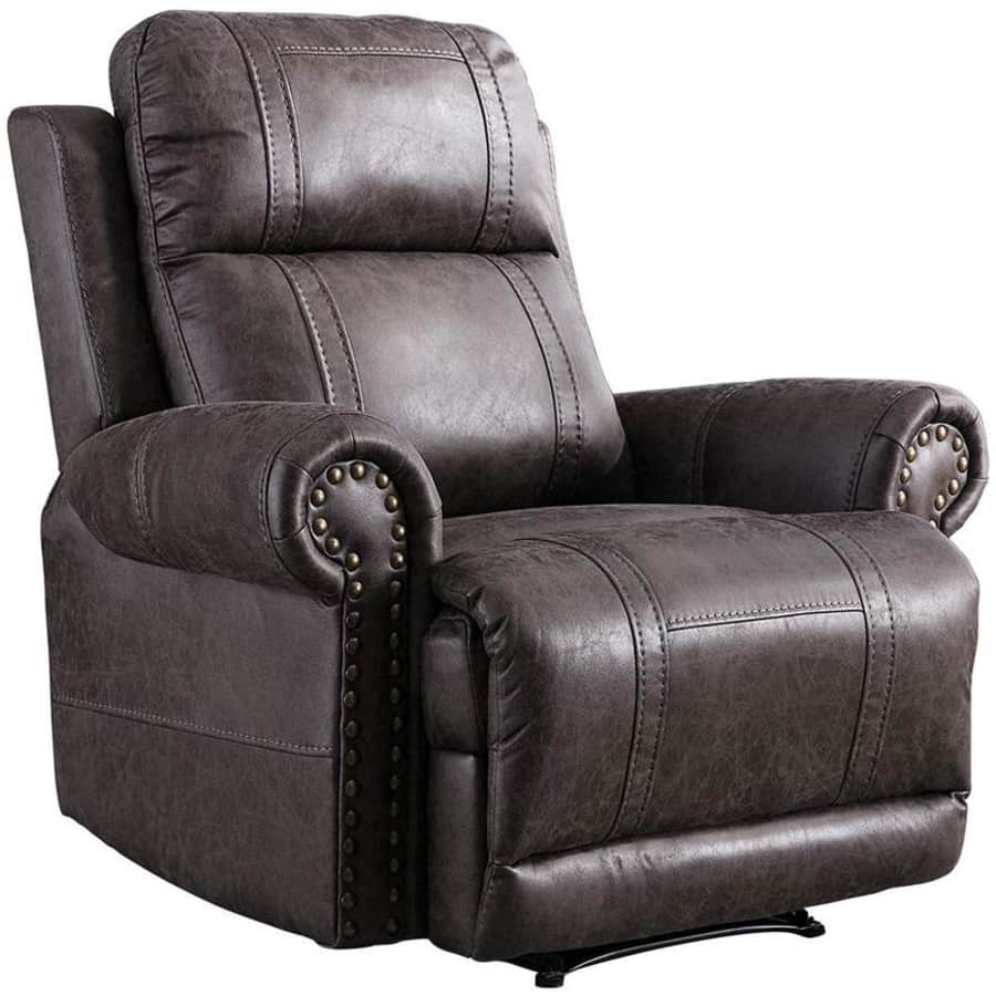 Boyel Living Overstuffed Bonded Leather Recliner Chair for $371