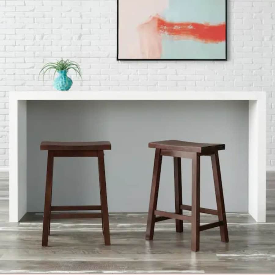 StyleWell Backless Saddle Counter Stools 2-Pack for $90 StyleWell Backless Saddle Counter Stools 2-Pack for $90