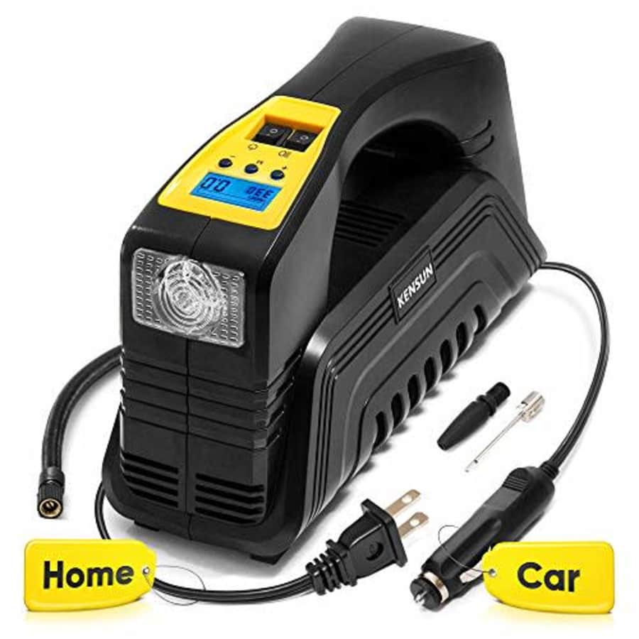 Kensun AC/DC Digital Tire Inflator for Car 12V DC and Home 110V AC Rapid Performance Portable Air for $120