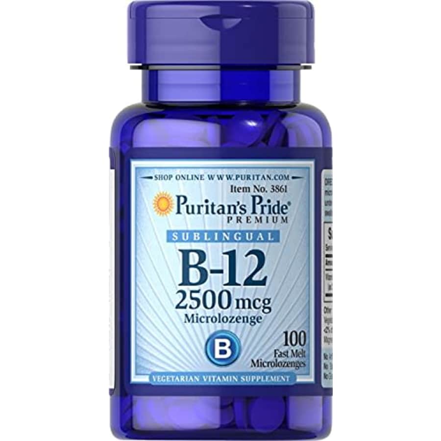 Puritan's Pride Vitamin B-12 2500 mcg Sublingual-100 Microlozenges for $28