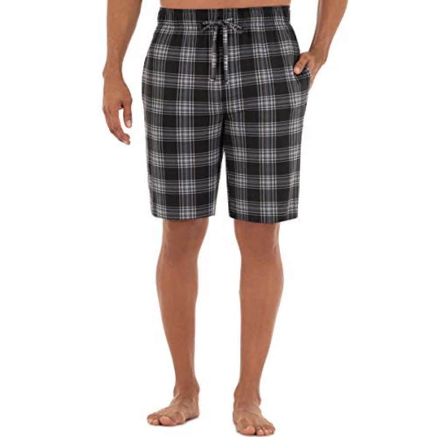 Van Heusen Men's Printed Knit Sleep Shorts, Ebony, Large for $18 Van Heusen Men's Printed Knit Sleep Shorts, Ebony, Large for $18