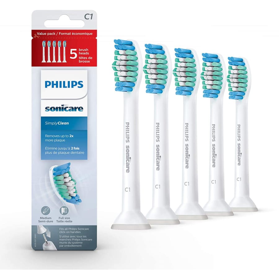 Philips Sonicare Simply Clean Replacement Toothbrush Heads 5-Pack for $40